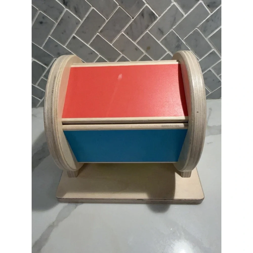 Lovevery Wooden Spinning Rainbow Toy 5-6 Months Montessori Wheel